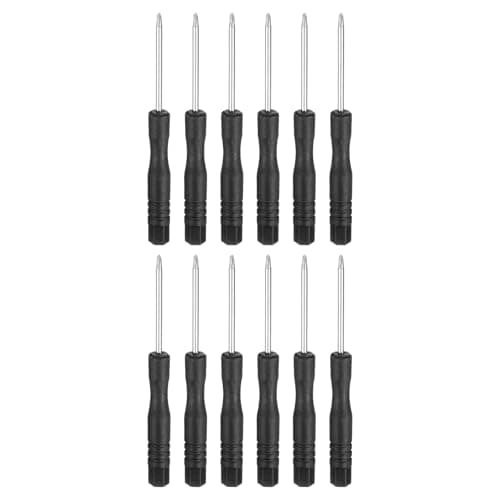 Image of sourcing map 12pcs PH00 Mini Phillips Screwdriver #00 3.1" Length Screwdrivers 1.8" Carbon Steel with Ergonomic Handle for DIY Repairing, Black
