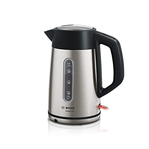 Image of Bosch DesignLine Plus TWK4P440GB Stainless Steel Cordless Kettle, 1.7 Litres,3000 W - Stainless Steel