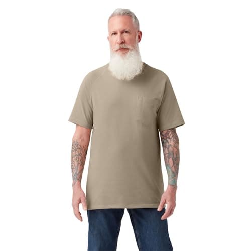 Image of Dickies Mens Cooling Short Sleeve Pocket T-Shirt, Desert Sand, Medium