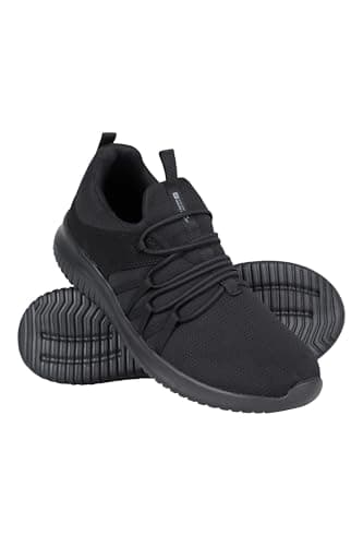 Image of Mountain Warehouse Swift Womens Active Shoes - Breathable Ladies Footwear, Lightweight Gym Shoes, EVA Footbed Trainers - Spring Summer, Beach & Water Sports Jet Black Adult Shoe Size 6