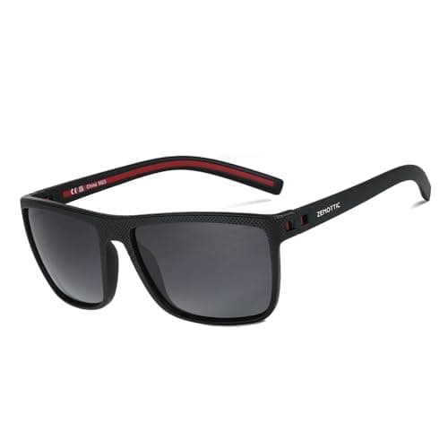 Image of ZENOTTIC Polarised Sunglasses for Men Lightweight TR90 Frame UV400 Protection Square Sun Glasses