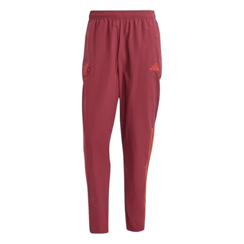 Image of adidas Mens Manchester United Presentation Bottoms 2023 2024 Burgundy 2 XS