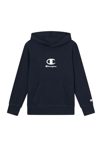 Image of CHAMPION Boys’ Fleece Hoodie, hooded sweatshirt, ultra-light compact fleece, superior thermal comfort, standard fit, logo on the chest