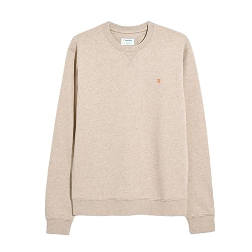 Image of Farah Men's Tim Crew Sweatshirt, XL, Birch Grey Marl