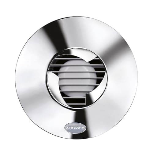 Image of Airflow iCON 15 Fan Cover in Elegant Chrome – Premium Designer Finish for Modern Bathrooms – Instantly Upgrade Your Extractor Fan Look – Compatible with iCON 15