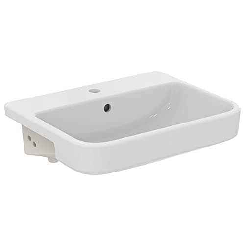 Image of Ideal Standard i.Life B 55cm Semi-recessed Bathroom Sink/Basin, 1 tap Hole, E260401, White