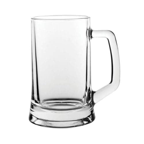 Image of Glass Large Straight Sided Tankard - 670ml 670ml Clear Height 15.4cm x Width 10.2cm