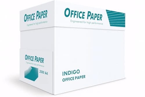 Image of Indigo® A4 White Printer & Copier Paper – 80gsm, Office Paper, 5 Reams (500 Sheets) per Box, 1 Box (2500 Sheets/Box)
