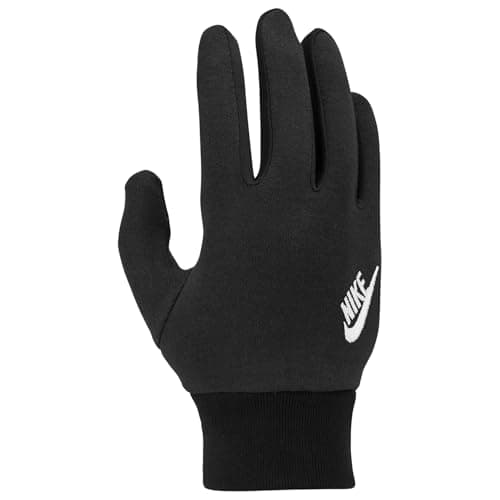 Image of Nike Kids Club Fleece Gloves 2.0 Winter Gloves Sports Gloves Warm Soft, Black/Black/White, L
