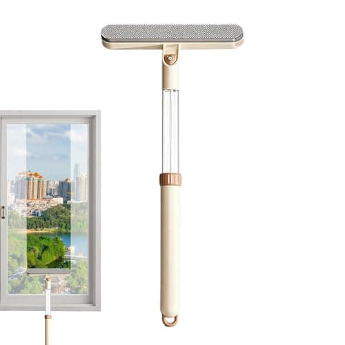 Image of Squeegee For Window Cleaning, Double-sided Window Screen Cleaning Brush, Extendable Dust Removal, Glass Cleaner Squeegee For Shower Bathroom Door Tile Wall Windshield Home Bedroom Car