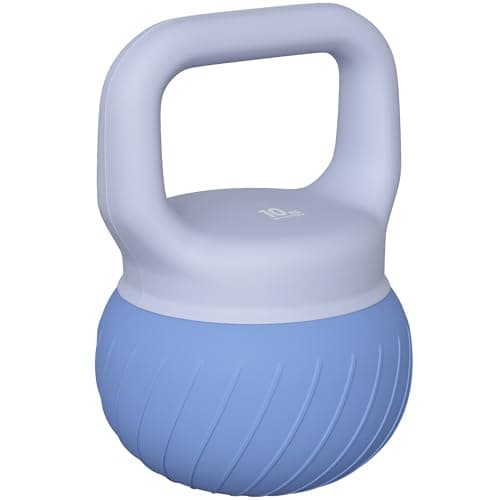 Image of SPORTNOW Soft Kettlebell, 10kg Kettle Bell with Anti-Slip Grip for Home Gym Weight Lifting and Strength Training, Blue