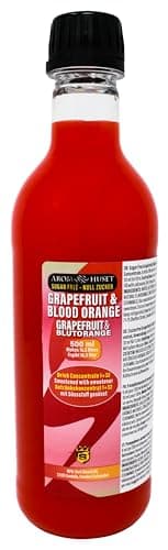 Image of 500ml Grapefruit and Blood Orange Juice Concentrate - Makes 16.5 Litres Drink - Mixing Ratio 1:32 – Zero Sugar & Highly Concentrated – Diluting Juice Flavour Ready To Drink