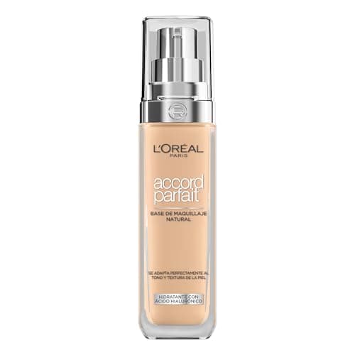 Image of L'Oréal Paris - Perfect Accord Fluid Foundation - Dry to Normal Skin - Color: Golden Beige (3.D) - 30 ml - New Formula Enriched with Hyaluronic Acid and Aloe Vera
