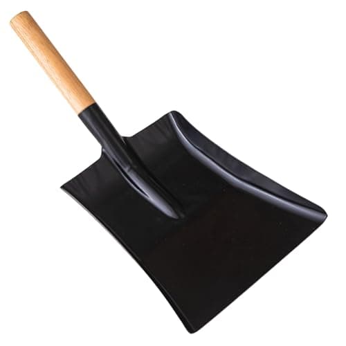 Image of LSC Coal Ash Shovel with Wooden Handle Heavy Duty Metal for Digging, Gardening, Land Management, Yardwork, Farming, and Outdoors Snow Shovel (SHOVEL)