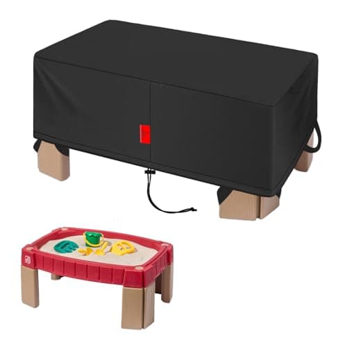 Image of Kids Sand Table Cover Fit Step2 Naturally Playful Sand Table, DustProof Anti-UV Outdoor Activity Sensory Table with Windproof hook and loop fasteners, Cover only (36"x26"x16")