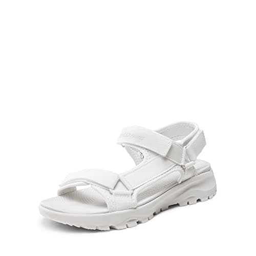 Image of DREAM PAIRS Womens Sandals Light Weight Hiking Sandals for Women Comfortable Athletic Quick-Drying Walking Water Sandals With Hook,Size 5,White,SDSA2320W