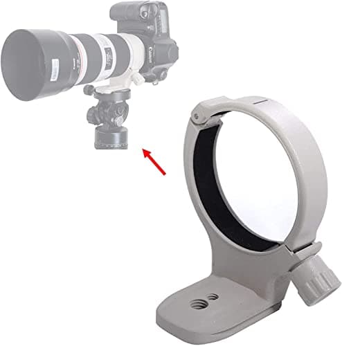 Image of iShoot Lens Support Collar Tripod Mount Ring Compatible with Canon EF 70-200mm f/4L USM, EF 70-200mm f/4L IS USM, EF 400mm f/5.6 L USM, EF 80-200mm f/2.8L,Bottom is Arca Fit Camera Quick Release Plate