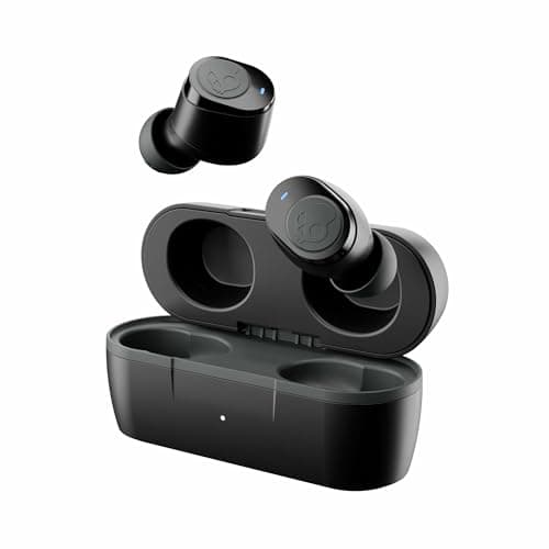 Image of Skullcandy Jib True 2 Wireless Earbuds, Bluetooth Headphones, Up to 33 Hours Battery with Charging Case, Noise Isolating Fit, Sweat and Water Resistant, Microphone for iPhone Android - True Black