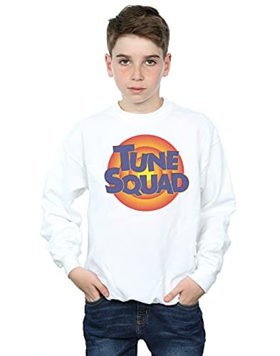 Image of Absolute Cult Space Jam A New Legacy Boys Tune Squad Logo Sweatshirt White 5-6 Years