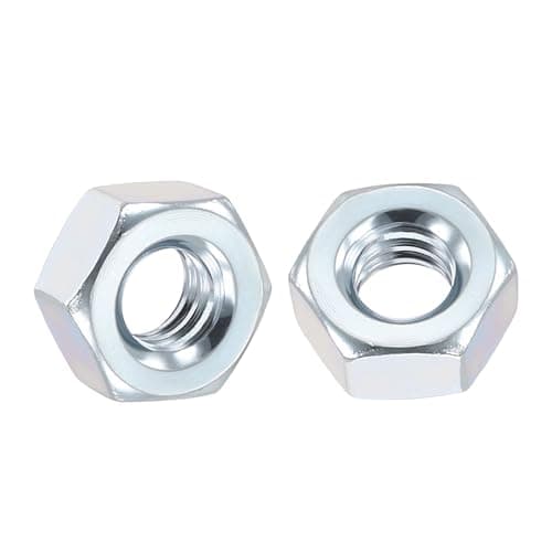 Image of Kozelo 50pcs Hex Nuts - [1/4"-20] Carbon Steel Grade 8 Hardware Nuts for Mechanical Repair & Assembly, Standard Inch Coarse Thread Nut, Zinc Plated, ASME/ANSI B 18.2.2