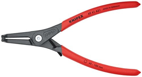 Image of KNIPEX Tools 49 41 A31 Precision Circlip Snap-Ring Pliers with Limiter, External 90-Degree Angle