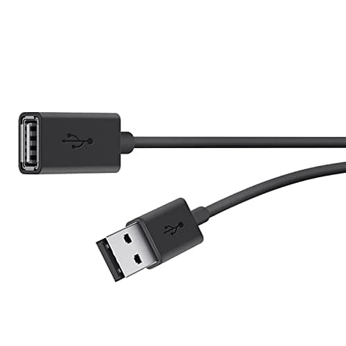 Image of Belkin 3 M 2.0 USB (M) To USB (F) Extension Cable