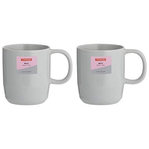 Image of Typhoon Cafe Concept Stoneware Mug 350ml Grey (Pack of 2)