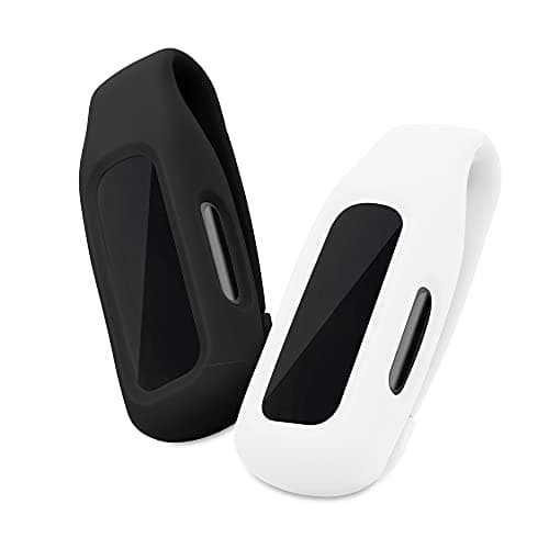 Image of kwmobile 2x Clip Holders for Fitbit Inspire 3 / Inspire 2 / Ace 3 - Fitness Tracker Clip-On Holder Replacement Set - Black/White