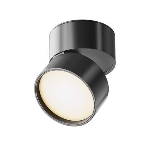 Image of MAYTONI DECORATIVE LIGHTING Ceiling Lamp Onda Technical Integrated LED Black Surface Mounted for Living Room