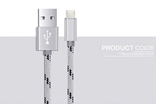 Image of Micro USB cable with metal plug + nylon sheath, High Speed USB 2.0 A plug to Micro B plug Sync and charging cable for Samsung, HTC, LG, Motorola, Nokia, Android and more (0.25m, 1m, 1.5m, 2m)