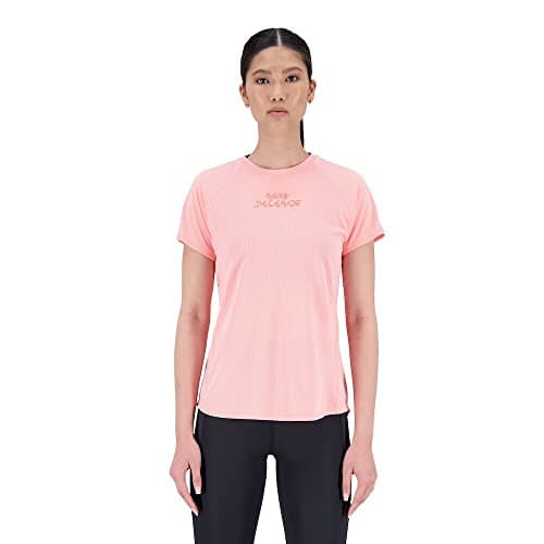 Image of New Balance Impact Run Women's Running T-Shirt, Grapefruit Heather, L