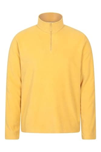 Image of Mountain Warehouse Camber II Mens Half-Zip Fleece - Lightweight & Quick Dry, Breathable Antipill Microfleece - For Spring Summer, Outdoors, Travelling & Hiking Bright Yellow XL
