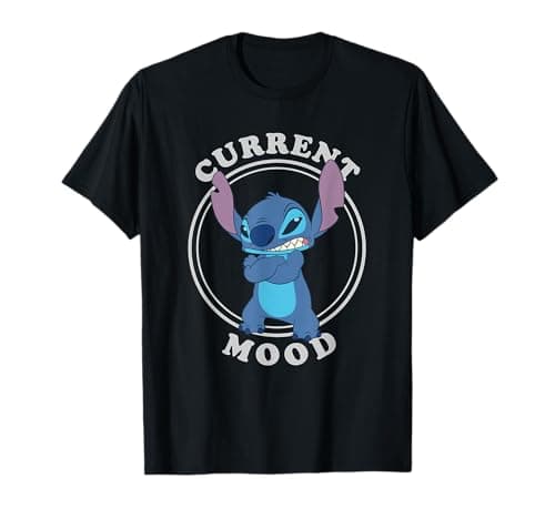 Image of Disney Lilo and Stitch Angry Stitch Current Mood T-Shirt
