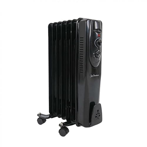 Image of Jack Stonehouse 1500W/1.5KW Oil Filled Radiator Free Standing - Black Oil Filled Heater With 3 Power Settings - 7 Fin Portable Electric Heaters For Home Low Energy Silent - Plug In Radiator - 6kg