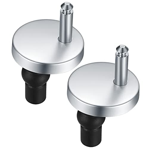 Image of Quick Release Toilet Seat Fixings, Universal Toilet Seat Hinges Fittings with Spare Expanding Rubber Screws Nuts Bolts for WC Toilet Blind Holes, 2 Pack (2)