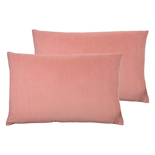 Image of furn. Contra Twin Pack Feather Filled Cushions, Blush, 40 x 60cm