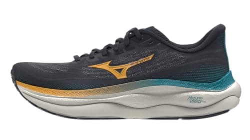 Image of Mizuno Wave Sky 9, Men's Running Shoe, Baritone Blue Citrus Capri Breeze, 9.5 UK