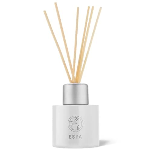 Image of ESPA | Restorative Reed Diffuser | 200ml | Rose Geranium, Sweet Orange & Lavender | Hand-Poured Aromatherapy Diffuser with Essential Oils | Natural Rattan Seeds & FSC Approved