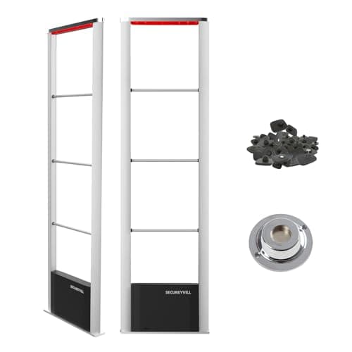 Image of Secureyvill Retail Anti-Theft EAS Shop Security System, 8.2MHz RF Security Gate with 100 Tags & Full Accessory Kit for Supermarkets, Clothing & Toy Stores, Enhanced Protection Solution