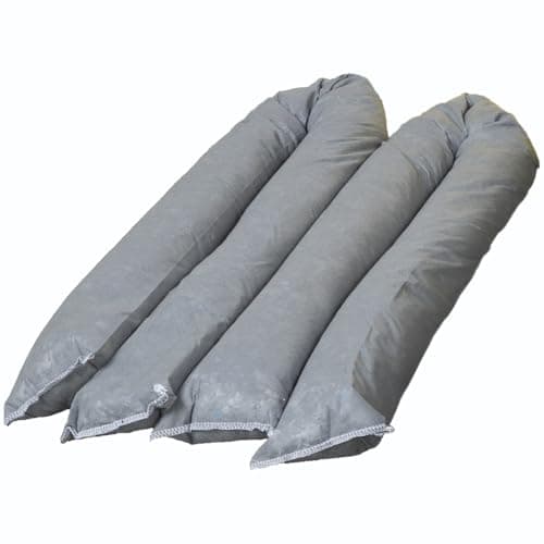 Image of Eco Universal Spill Absorbent Socks - 7L Absorption Capacity - For cleanup of Oil, Coolants, Mild Acids - Eco-Conscious, 85% Recycled - Indoor/Outdoor Use - Made in the UK (2-Pack)