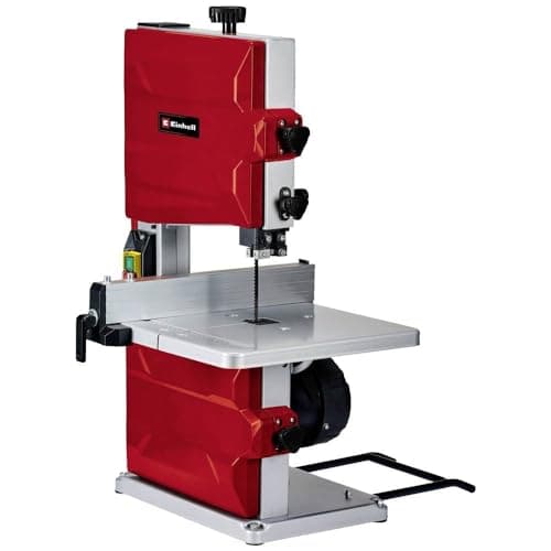 Image of Einhell Electric Bandsaw - 200mm Bench Saw with 45° Tiltable Metal Work Table for Mitre Cuts, Parallel Stop, Dust Extraction - TC-SB 200/1 Portable Band Saw for Woodworking, Crafting and DIY