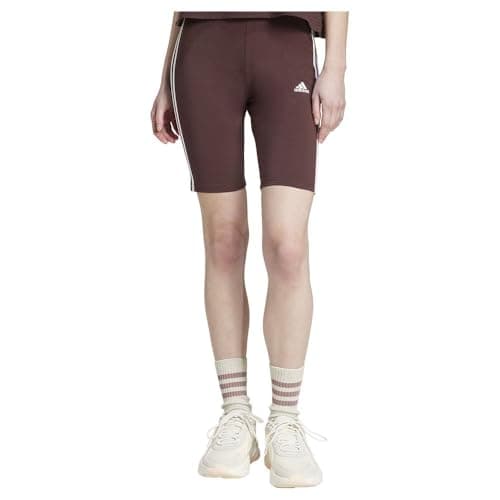 Image of adidas Women's Essentials 3-Stripes Bike Shorts, Shadow Brown, M