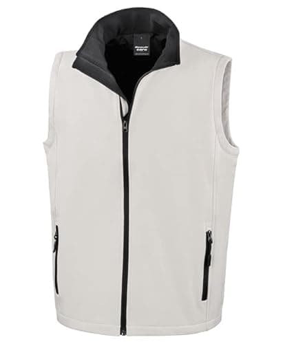 Image of Result Core R232M Mens Printable Softshell Bodywarmer - White/Black - L