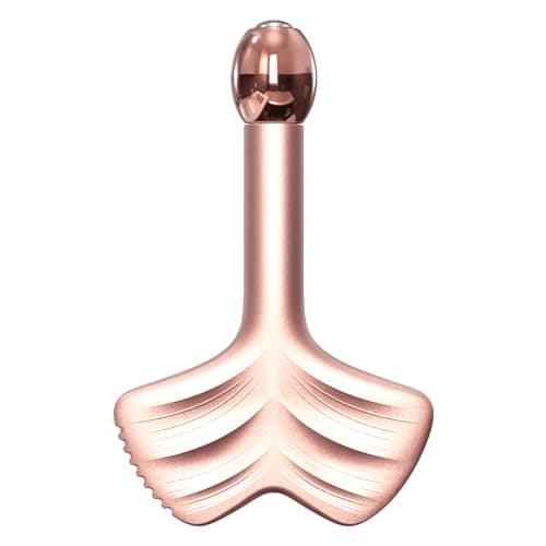 Image of HAZUU Stainless Steel Gua Sha & Face Rollers - Metal Roller for Eyes & Neck, Anti-Aging Facial Massage Tools, Gua Sha Facial Tool Kit (Leaf Shape)