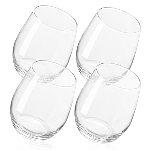 Image of Galvog® Drinking Tumblers Set of 4 390ml | Glass Tumblers Gift Pack | Cocktails, Drinks, Juices