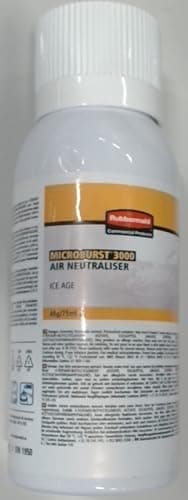 Image of Rubbermaid R0260056 Microburst air neutraliser 3000 Ice Age Aerosol, 75ml Volume, Packaging may vary