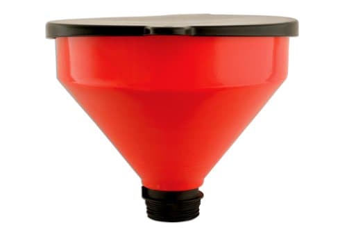 Image of Laser 5424 250mm Oil Drum Funnel With Grill, red|yellow|black