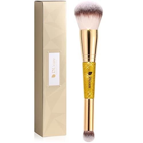 Image of DUcare Makeup Brushes Double Ended Foundation Powder Brush Concealer Brush Perfect for Rounded Taperd Liquid, Cream, Powder,Blending, Buffing, 2 in 1