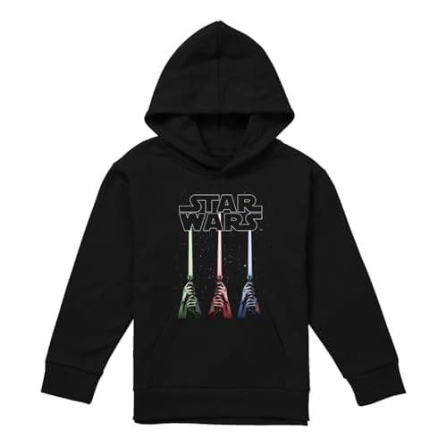 Image of Cotton Soul Disney Star Wars Lightsabers Youth Kids Boy/Girls Pull-Over Hoodie, Athletic Heather, 9-11 Years