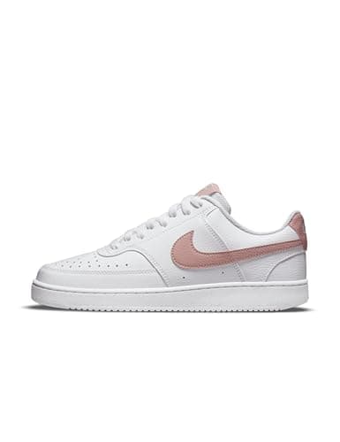 Image of NIKE Women's Court Vision Low Next Nature Low top, White Pink Oxford, 6 UK